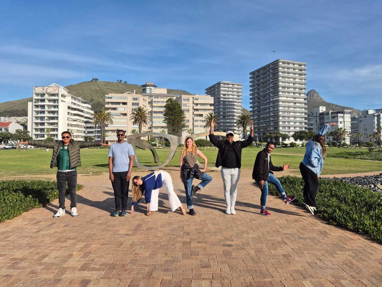 The timbuk2 team together in Cape Town