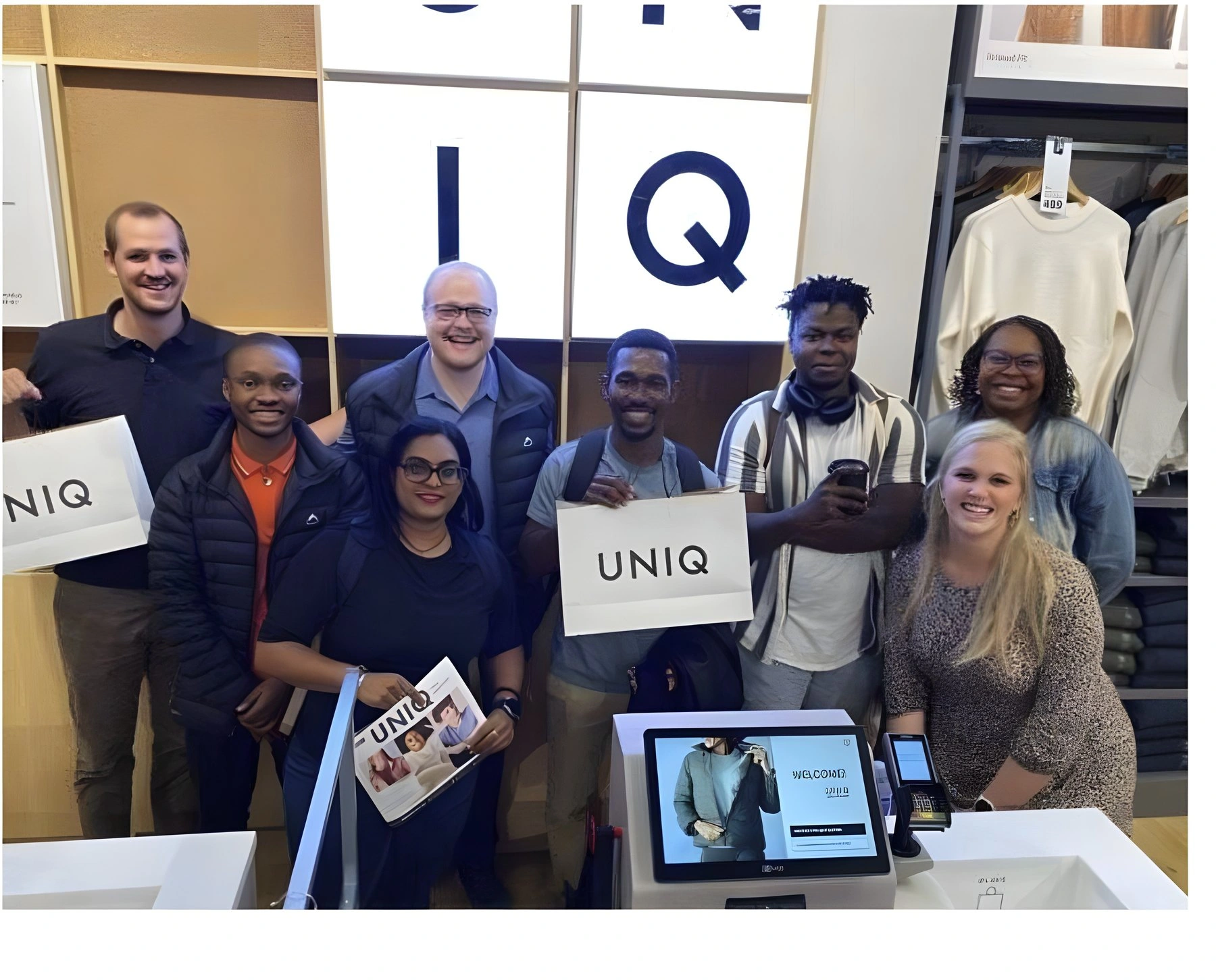 Original team photograph at UNIQ retail launch